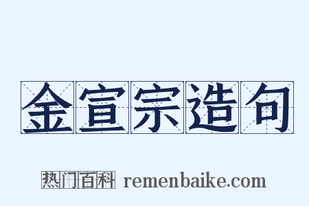金宣宗造句是什么意思的图片